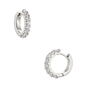 Nadri Huggie Hoop Earrings in 18K Gold Plated or Rhodium Plated- 4806925