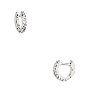Nadri Pave Huggie Hoop Earrings in 18K Gold Plated or Rhodium Plated- 4806913