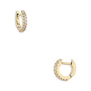 Nadri Pave Huggie Hoop Earrings in 18K Gold Plated or Rhodium Plated- 4806913