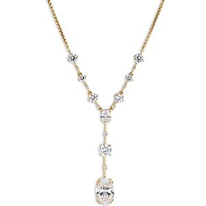Nadri Oval Stone Drop Y Necklace in 18K Gold Plated, 16- 4806912
