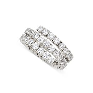 Nadri Cubic Zirconia Flex Wrap Ring in Rhodium Plated- 4957828