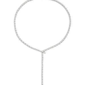 Nadri Tennis Y Necklace in 18K Gold Plated or Rhodium Plated, 15- 4807993