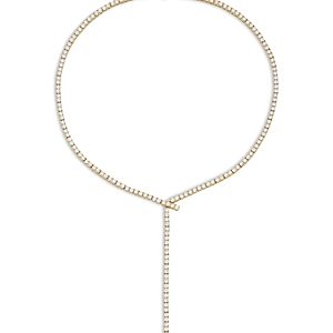 Nadri Tennis Y Necklace in 18K Gold Plated or Rhodium Plated, 15- 4807993