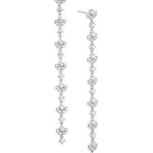 Nadri Long Linear Drop Earrings in 18K Gold Plated or Rhodium Plated- 4807999