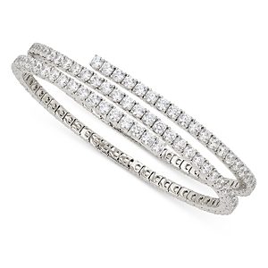 Nadri Triple Wrap Coil Bracelet in 18K Gold Plated or Rhodium Plated- 4807989