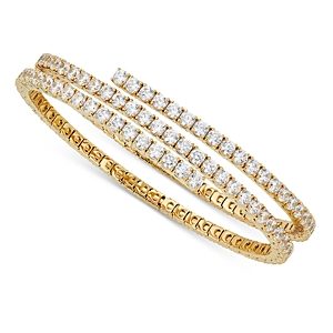Nadri Triple Wrap Coil Bracelet in 18K Gold Plated or Rhodium Plated- 4807989