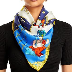 Echo In The Cards Silk Square Scarf- 4711395