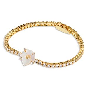 kate spade new york Precious Pansy Mother of Pearl Flower Tennis Bracelet- 4922894