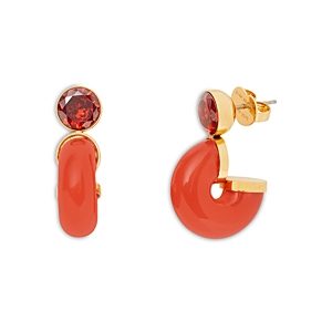 kate spade new york Seeing Stripes Color Crystal & Hoop Drop Earrings in Gold Tone- 4737517