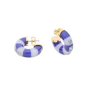 kate spade new york Seeing Stripes Striped Resin Hoop Earrings- 4737519