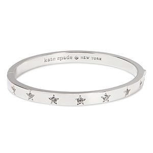 kate spade new york Set In Stone Pave Star Bangle Bracelet in Silver Tone- 4922911