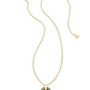 Kendra Scott Mikki Ombre Pave Short Pendant Necklace in 14K Gold Plated, 19- 4926059