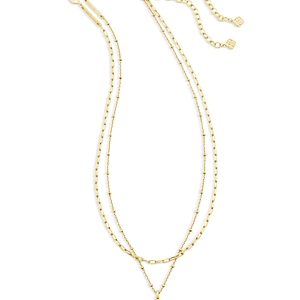 Kendra Scott Alexandria Multi Strand Necklace in 14K Gold Plated or Rhodium Plated, 16.75- 4926056