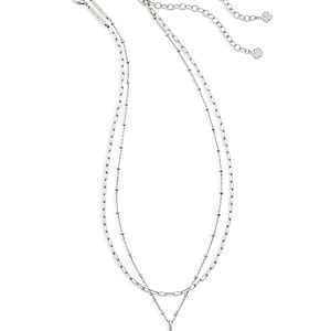 Kendra Scott Alexandria Multi Strand Necklace in 14K Gold Plated or Rhodium Plated, 16.75- 4926056
