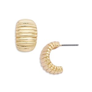 Aqua Ribbed Hoop Earrings - 100% Exclusive- 4950782