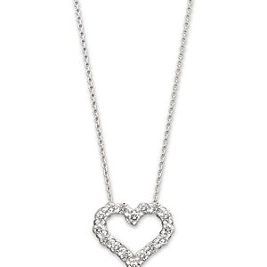 Diamond Heart Pendant Necklace in 14K White Gold, 0.25 ct. t.w. - 100% Exclusive- 665306