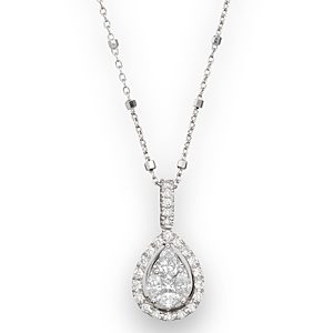 Diamond Fancy Cut Teardrop Pendant Necklace, 0.65 ct. t.w. - 100% Exclusive- 753639