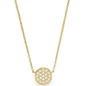 Diamond Pave Disk Pendant in 14K Yellow Gold, 0.25 ct. t.w.- 802151