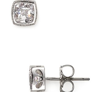 Nadri Cushion Cut Stud Earrings- 891641