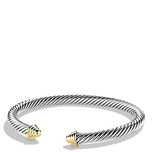 David Yurman Cable Classics Bracelet with 14K Gold, 5mm- 923758