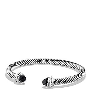 David Yurman Cable Classics Bracelet with Black Onyx & Diamonds- 923762