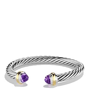 David Yurman Cable Classics Bracelet with Amethyst and 14K Yellow Gold- 923766