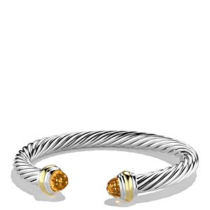 David Yurman Cable Classics Bracelet with Citrine and 14K Yellow Gold- 923768