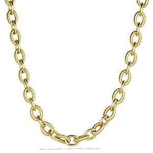 David Yurman Large Oval Link Necklace in Gold- 933013