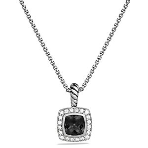 David Yurman Petite Albion Pendant with Black Onyx and Diamonds on Chain, 17- 924621