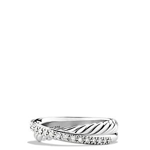 David Yurman Crossover Ring with Diamonds- 923123