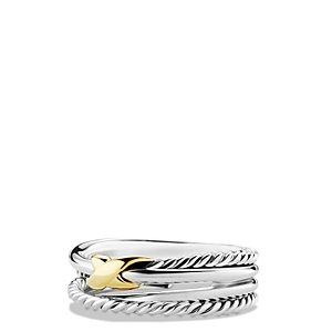 David Yurman X Crossover Ring with 18K Gold- 923007
