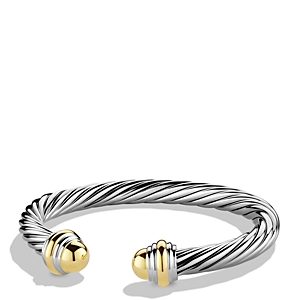 David Yurman Cable Classic Bracelet with 14K Yellow Gold- 940404