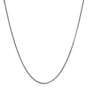 David Yurman Small Box Chain Necklace with an Accent of 14K Gold 2.7mm, 36- 940435