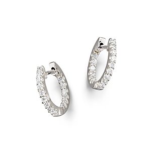 Diamond Inside Out Hoop Earrings in 14K White Gold, 0.30 ct. t.w. - 100% Exclusive- 1053930
