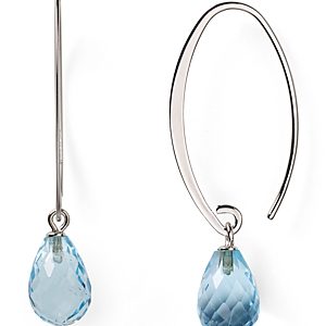 Sterling Silver & Blue Topaz Drop Earrings - 100% Exclusive- 1055814
