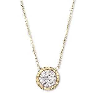 Pave Diamond Circle Pendant Necklace in 14K Yellow Gold, 0.35 ct. t.w. - 100% Exclusive- 1222565