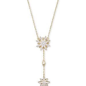 Diamond Starburst Drop Pendant Necklace in 14K Yellow Gold, .40 ct. t.w.- 1332515