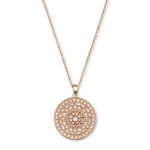 Diamond Medallion Pendant Necklace in 14K Rose Gold, .25 ct. t.w.- 1360040