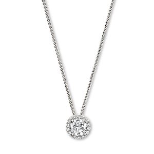 Diamond Halo Pendant Necklace in 14K White Gold, .35 ct. t.w. - 100% Exclusive- 1411866