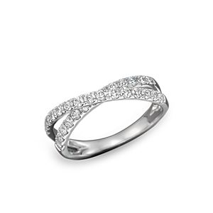 Diamond Crossover Band Ring in 14K White Gold, .75 ct. t.w. - 100% Exclusive- 1411875