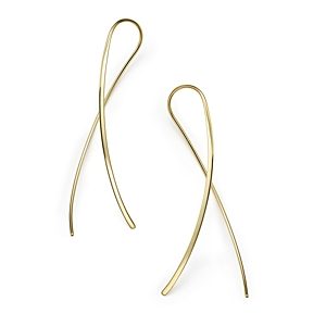 14K Yellow Gold Crossover Drop Earrings - 100% Exclusive- 1518593