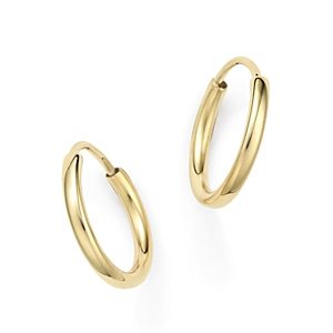 14K Yellow Gold Small Endless Hoop Earrings - 100% Exclusive- 1518602