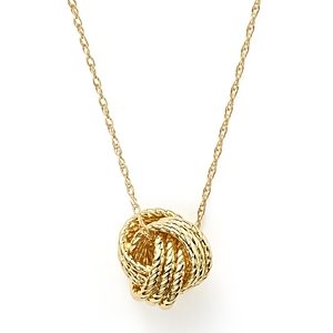 14K Yellow Gold Love Knot Necklace, 18 - 100% Exclusive- 1518609