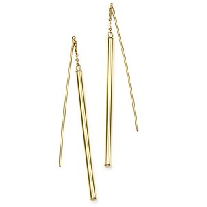 14K Yellow Gold Linear Threader Earrings - 100% Exclusive- 1518612