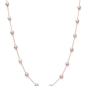 Cultured Pink Freshwater Pearl Necklace in 14K Rose Gold, 17- 1527482