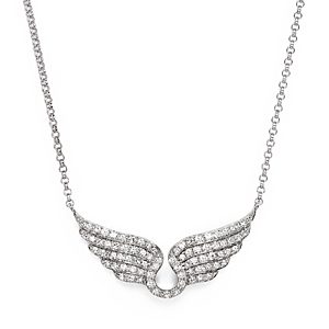 Diamond Wing Necklace in 14K White Gold, .30 ct. t.w.- 1625576