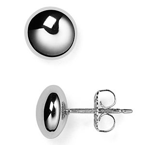 Sterling Silver Flat Bead Stud Earrings - 100% Exclusive- 1685650