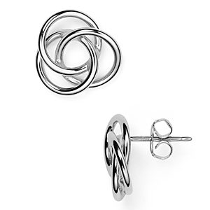 Sterling Silver Love Knot Earrings - 100% Exclusive- 1685654