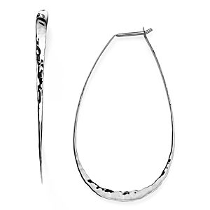Sterling Silver Pear Hoop Earrings - 100% Exclusive- 1690667