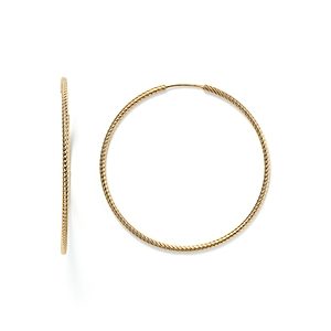 14K Yellow Gold Twisted Endless Hoop Earrings - 100% Exclusive- 1717910